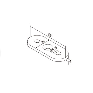 Berçeau pour lisse - tube plat