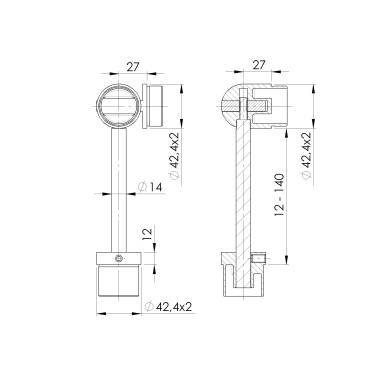 Support articulé 0 ~ 180°...