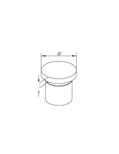 Bouchon rond pour lisse -...